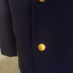 Mens' navy blue blazer with brass buttons size 50L